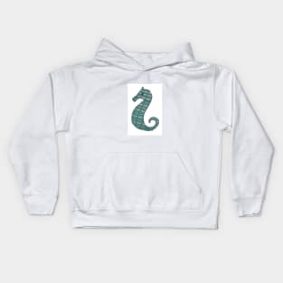 Teal Seahorse Kids Hoodie